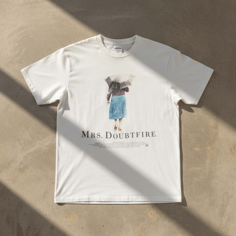 Mrs Doubtfire Promo White T-Shirt