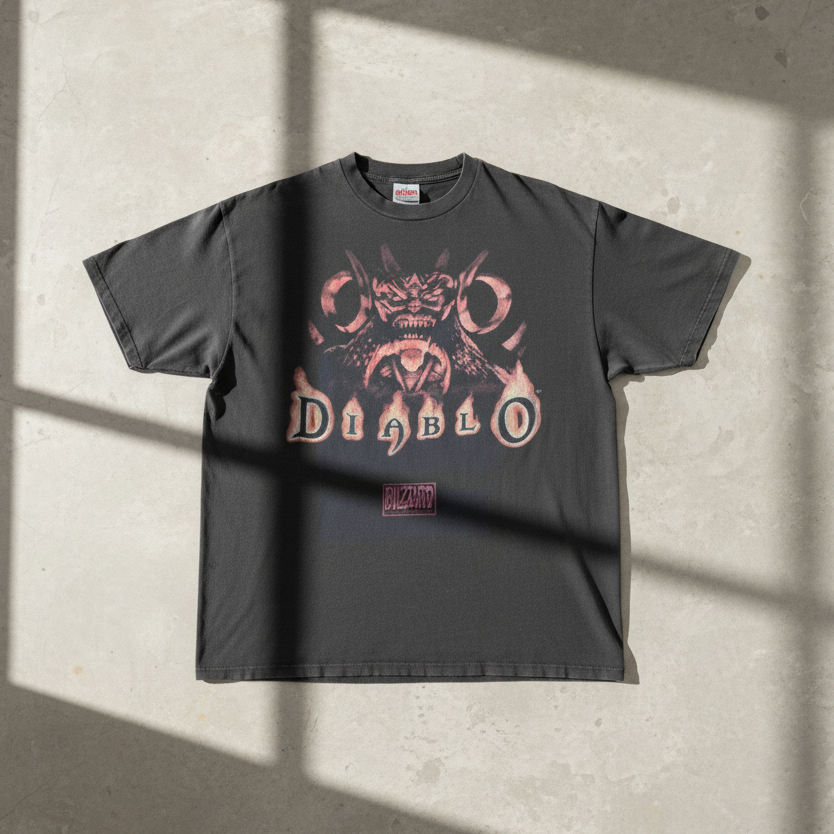 Diablo Blizzard Ent 1997 Promo Black T-Shirt