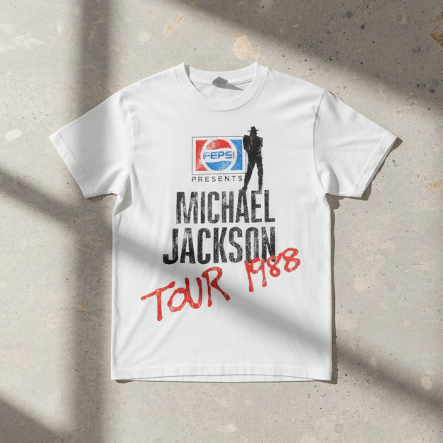 Michael Jackson 1988 Tour White T-Shirt