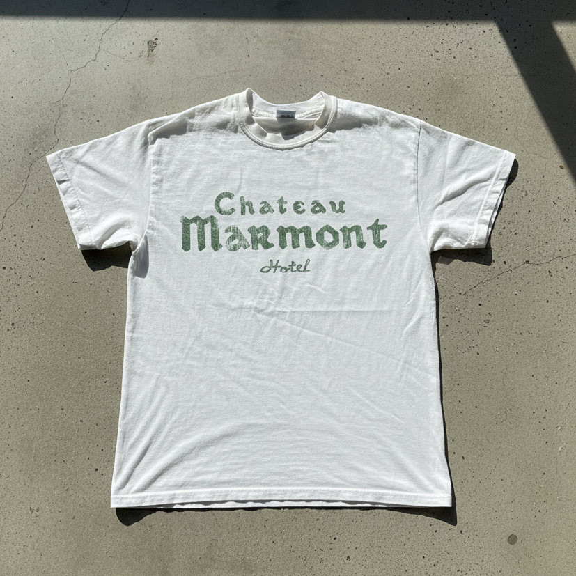 90's Chateau Marmont Rare Washed White T-Shirt