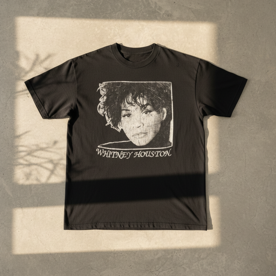 Whitney 82' I Will Always Love You Black T-Shirt