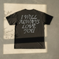 Whitney 82' I Will Always Love You Black T-Shirt